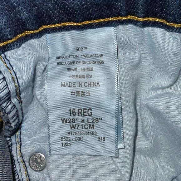 Boys Levi's 502 Regular Taper Medium wash size 16 28x28 - Picture 7 of 7